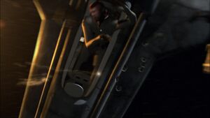 Jackson Spencer est abattu par un missile cylon.jpg